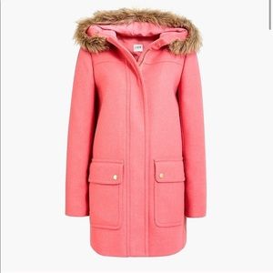 NWOT JCREW VAIL PARKA sz4 Coral Pink